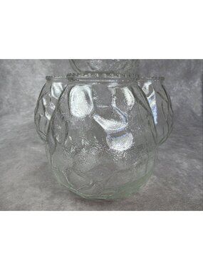 Set 3 Venetian CCA Tree Bark Glass Votive Tealight Candle Holders USA Vintage